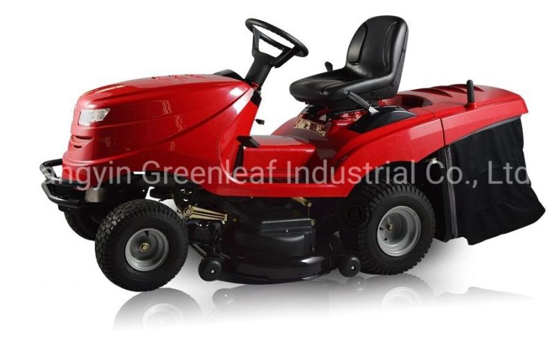 Riding on Ryobi Lawn Mower Tractor with Grass Catcher