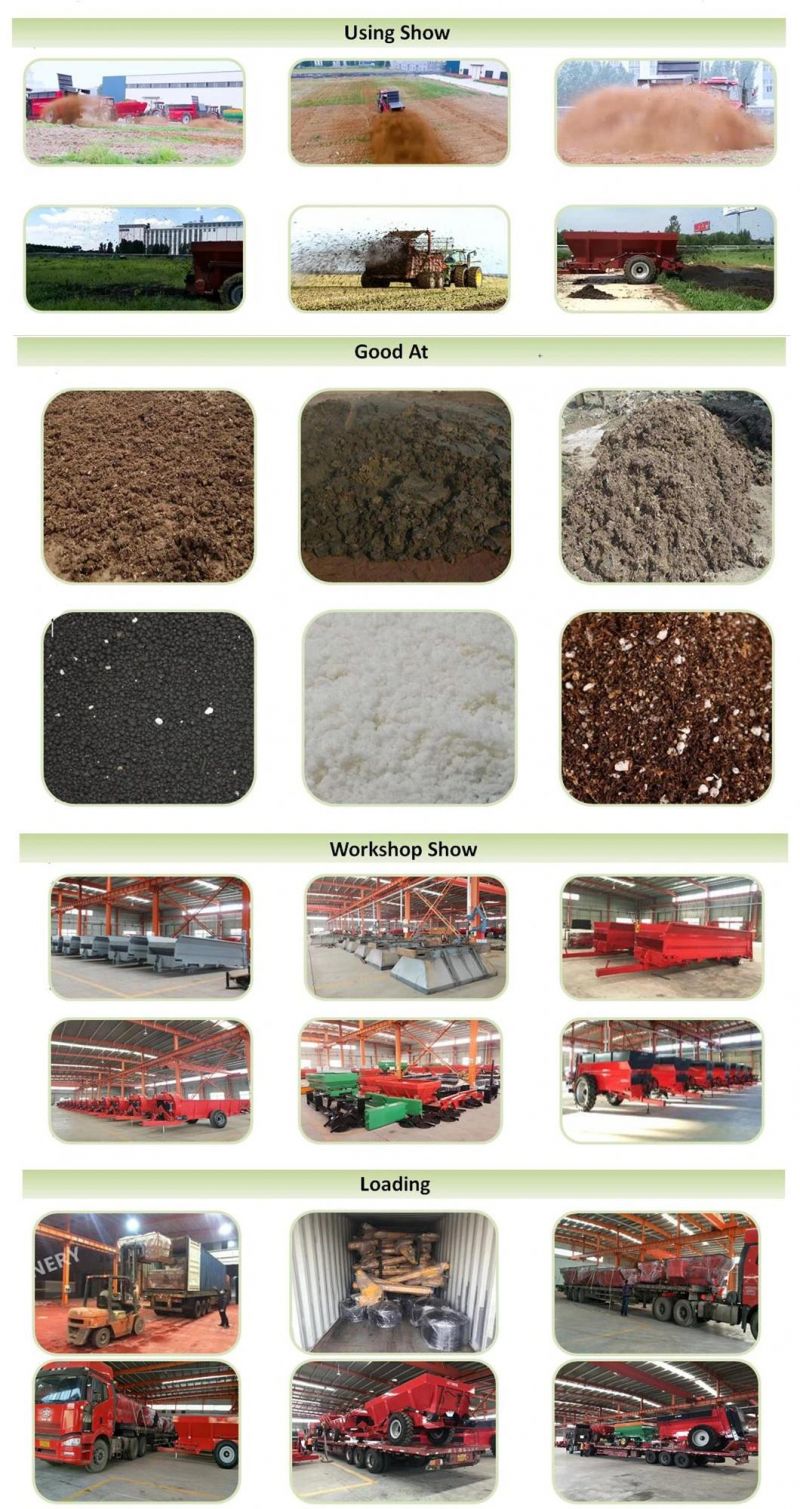 Dry/Wet Livestock Manure Spreader/ Granular Organic Fertilizer/Powdered Organic Fertilizer Distributor for Farm