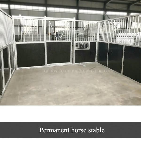 4m Galvanized Steel Frame Timber Horse Stall Panels/Horse Stable Front