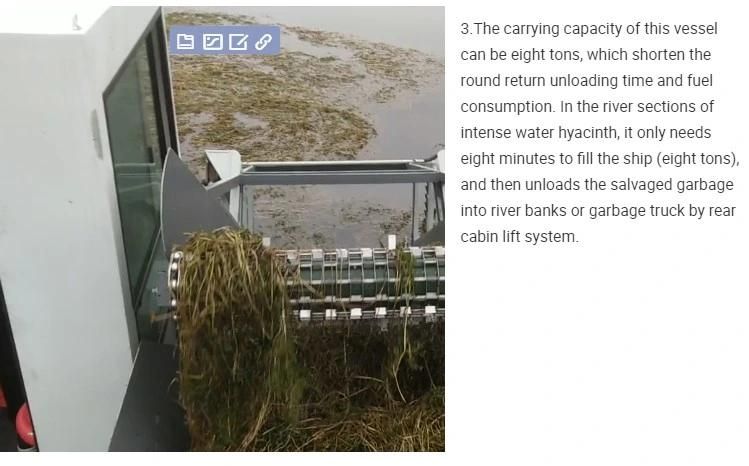 Waterways Cleaning Boat Algae Harvester Vessel for Removal of Water Weed