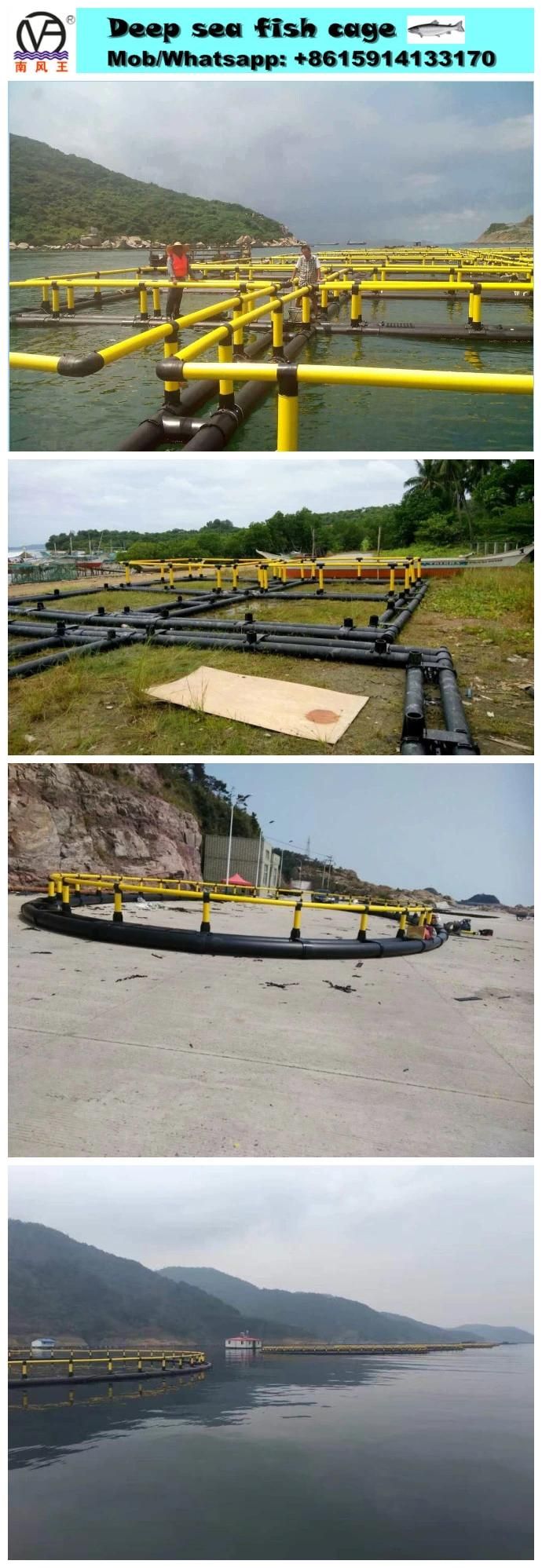 HDPE Floating Deep Sea Offshore Cages Fish Farm for Pond Lake and Ocean to Breed Tilapia