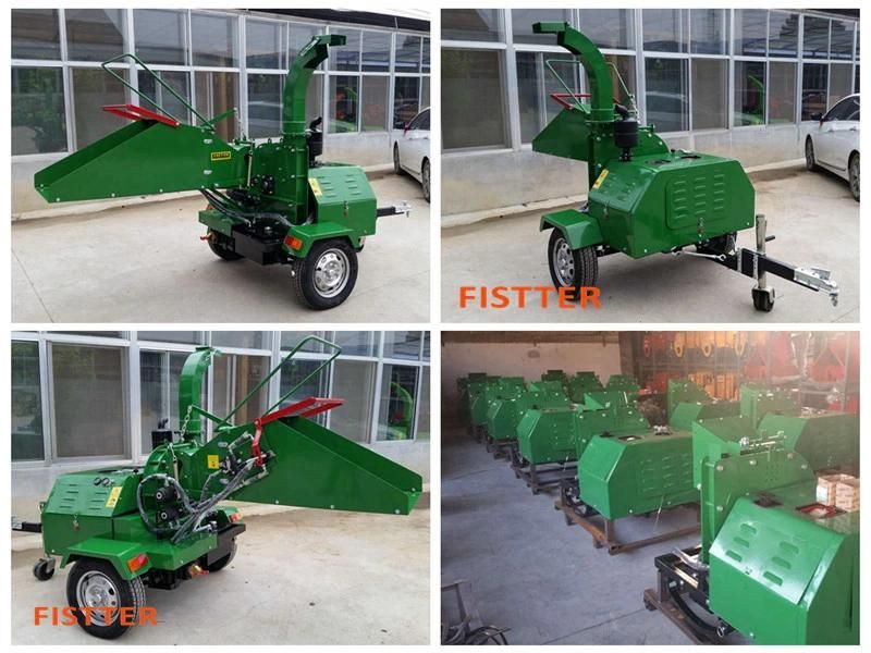 ATV Towed Powerful 18HP 22HP Changchai Diesel Engine Electric Start Dh-22 Towable Disc Wood Chipper