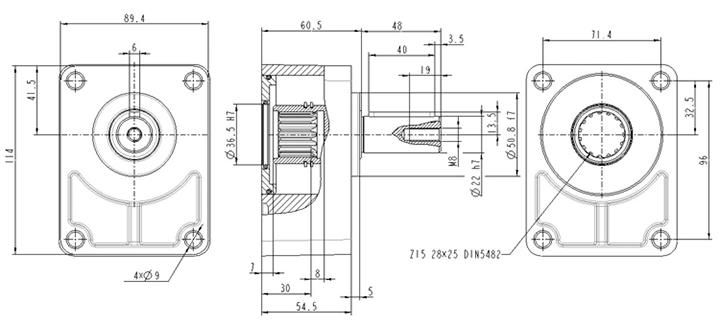 Transmission Support Ks25604-6 for Hydraulic Gear Pump