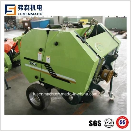 Tractor Mounted Ce Certificated Mini Round Hay Baler for Sale