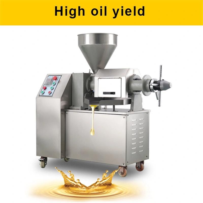 Electric Peanut Coconut Oil Press Machine Automatic Moringa Cooking Sesame Screw Hydraulic Press Oil Extraction Machine for Home