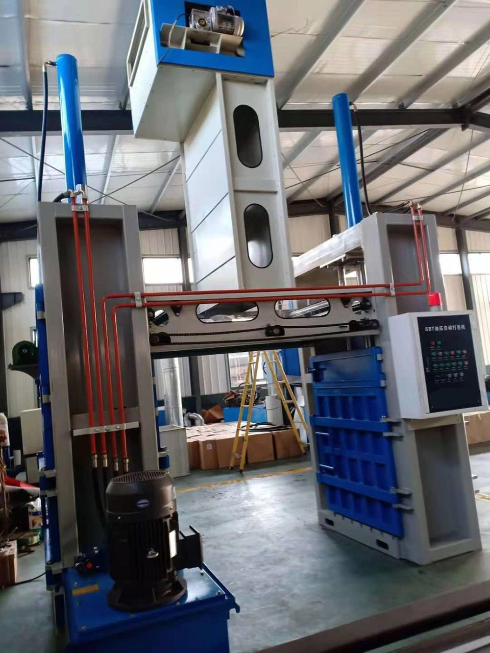 Factory Direct Sales Vertical Hydraulic Cloth Press Strapping Machine Hydraulic Baler