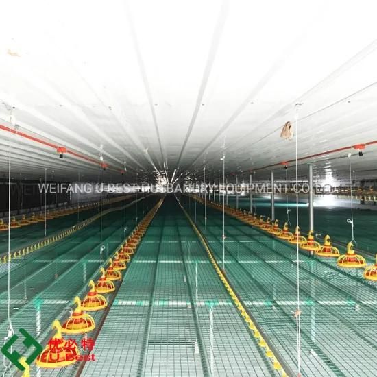Hot Sale Tunnel Poultry Farm with 54&quot; Blower Fan Cooling Pad Poultry Feeders Drinkers ...