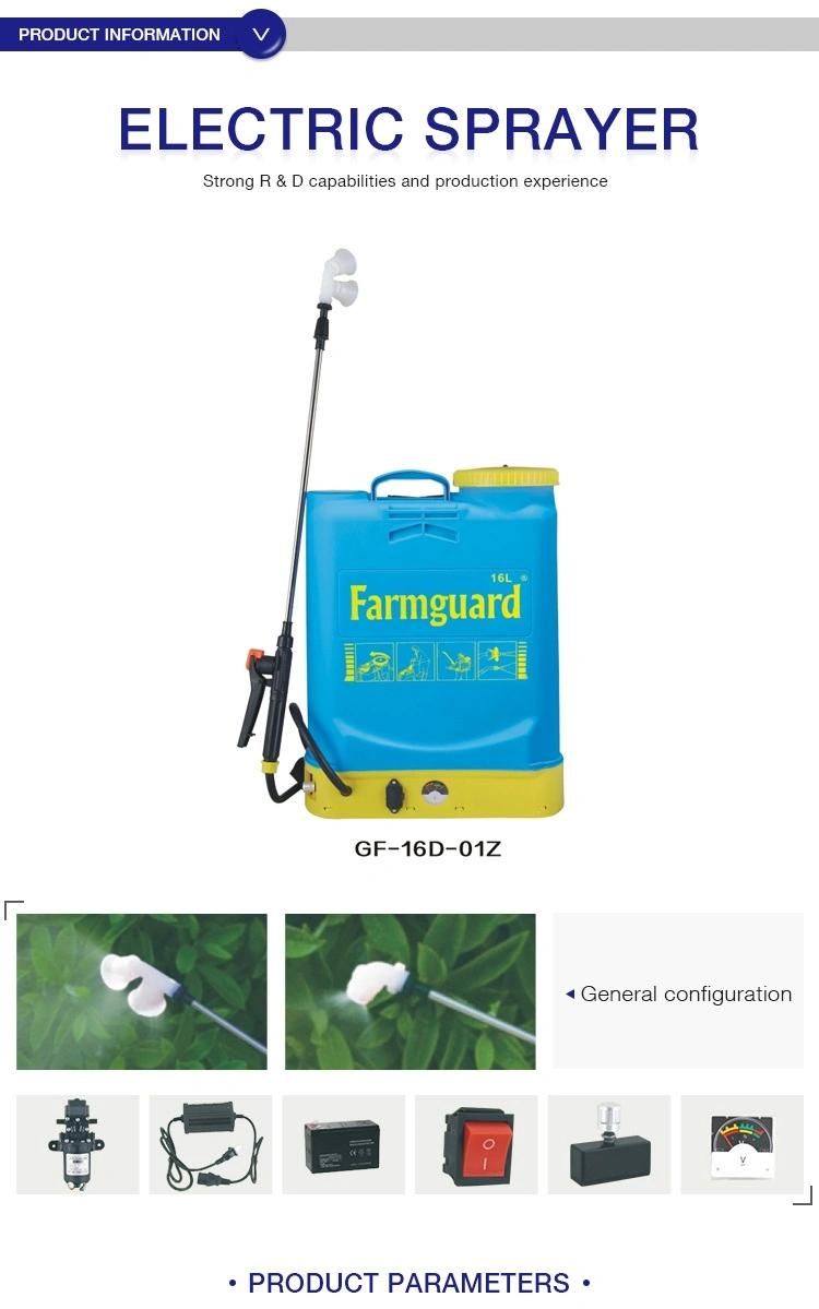16L Agrculture Rechargeable Battery Sprayer Backpack Knapsack Farmer Electric Sprayer