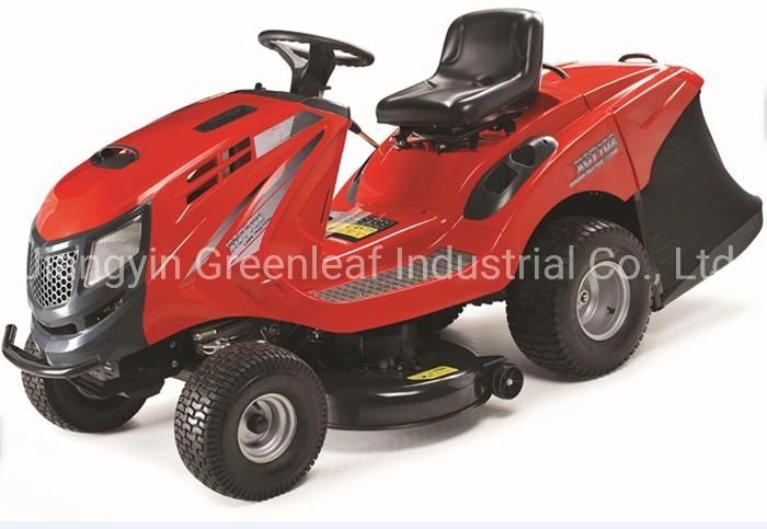 Riding on Murray Lawn Mower Tractor with Grass Catcher