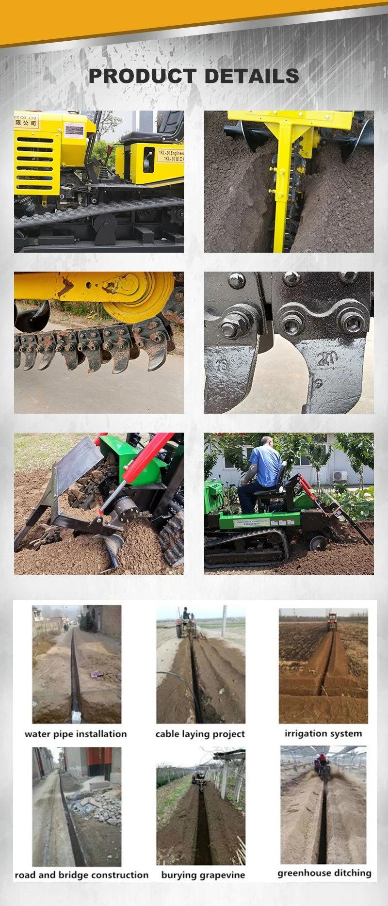 Construction Trenching Equipment for Laying Electric and Optical Cable/Fast Speed Trenching Equipment, Banana Root Crushing Equipment