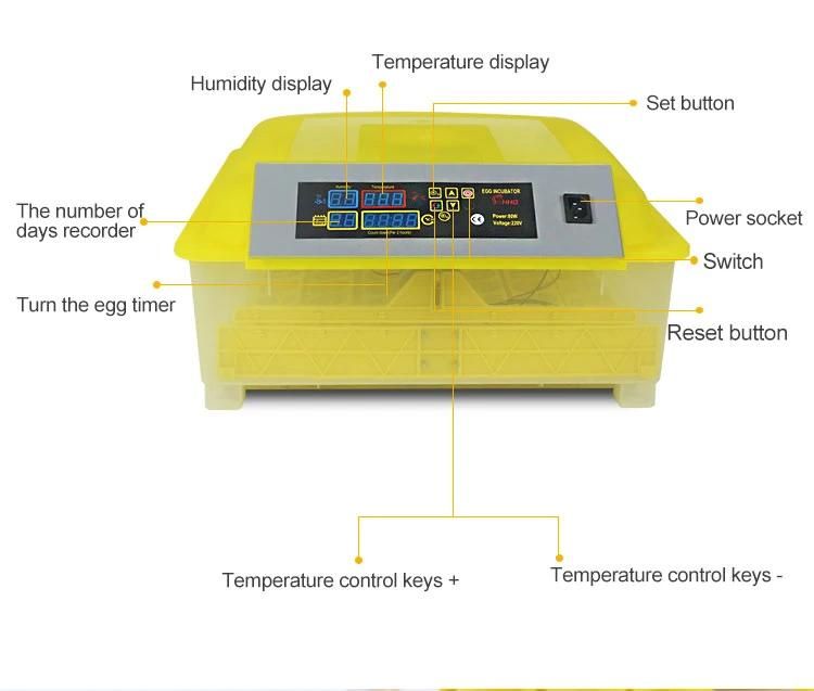 Fully Automatic Hhd Poultry Egg Incubator for Hatching 48 Eggs