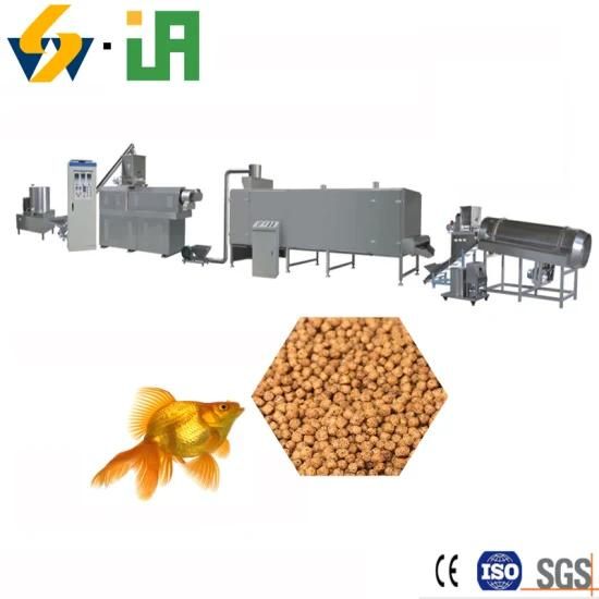 Ce ISO Automatic Slow Sinking Pellet Equipment Production Line Plant Floating Fish Feed ...