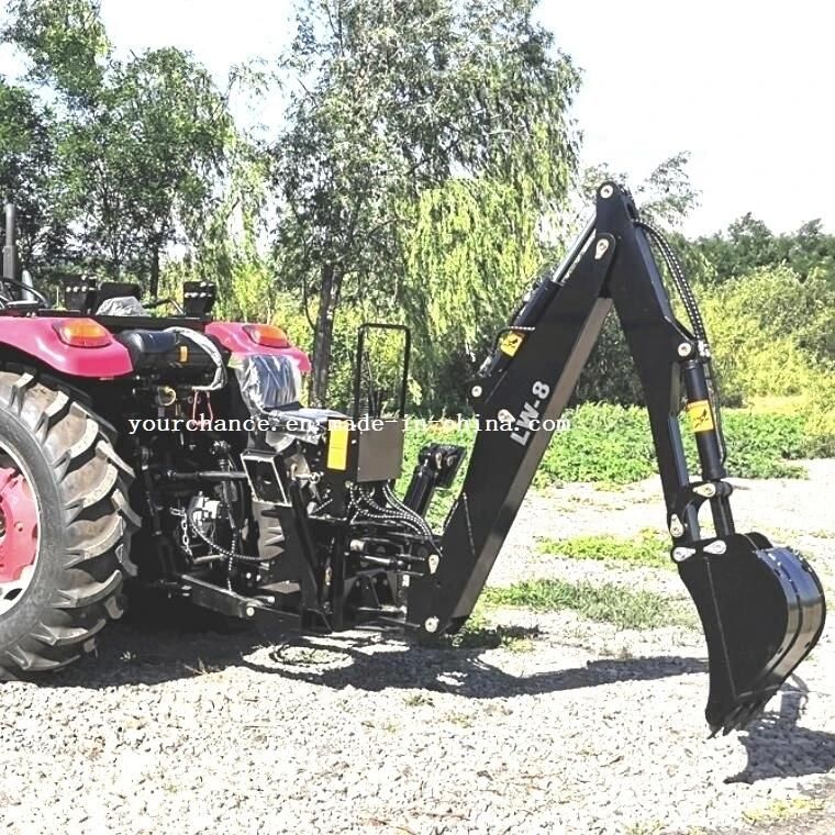 High Quality Farm Machinery Lw-8 50-90HP Tractor Towable 3 Point Hitch Pto Drive Excavator Backhoe for Farming Work