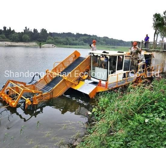 Aquatic Weed Removal Duckweed Harvesting Floating Rubbish Harvester Boat