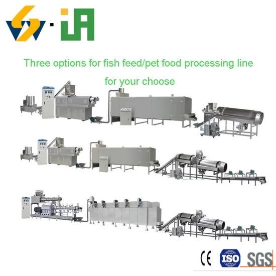 New Condition Stainless Steel Fish Food Processing Plants Fish Feed Pellet Extruder ...
