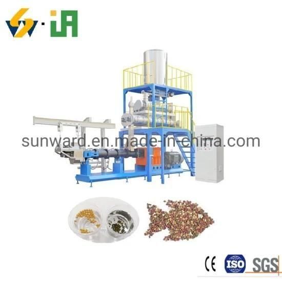 Twin-Screw Fish Feed Pellet Plant Machines for Carp Cereales Extrusora Production Line