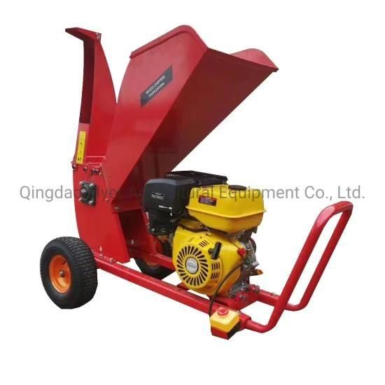 Self Feeding 420cc Gasoline Engine Wood Chippers Machine Garden Wood Chipper with TUV CE
