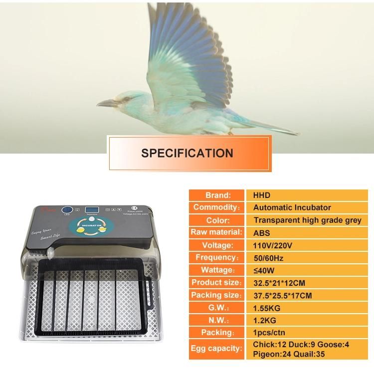 Mini 12 Chicken Incubator Egg Manufacturers Fertile Parrot Egg Incubators Hatching Machine for Sale