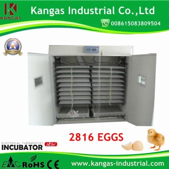 CE Approved 98% Hatching Rate Automatic Chicken Egg Incubator for 2816 Eggs