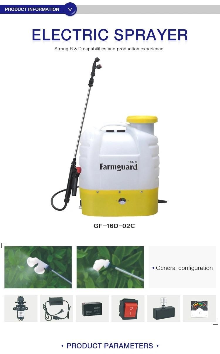 16L Ce Approved Electric/Battery Agricultural Knapsack/Backpack Sprayer (GF-16D-02C)