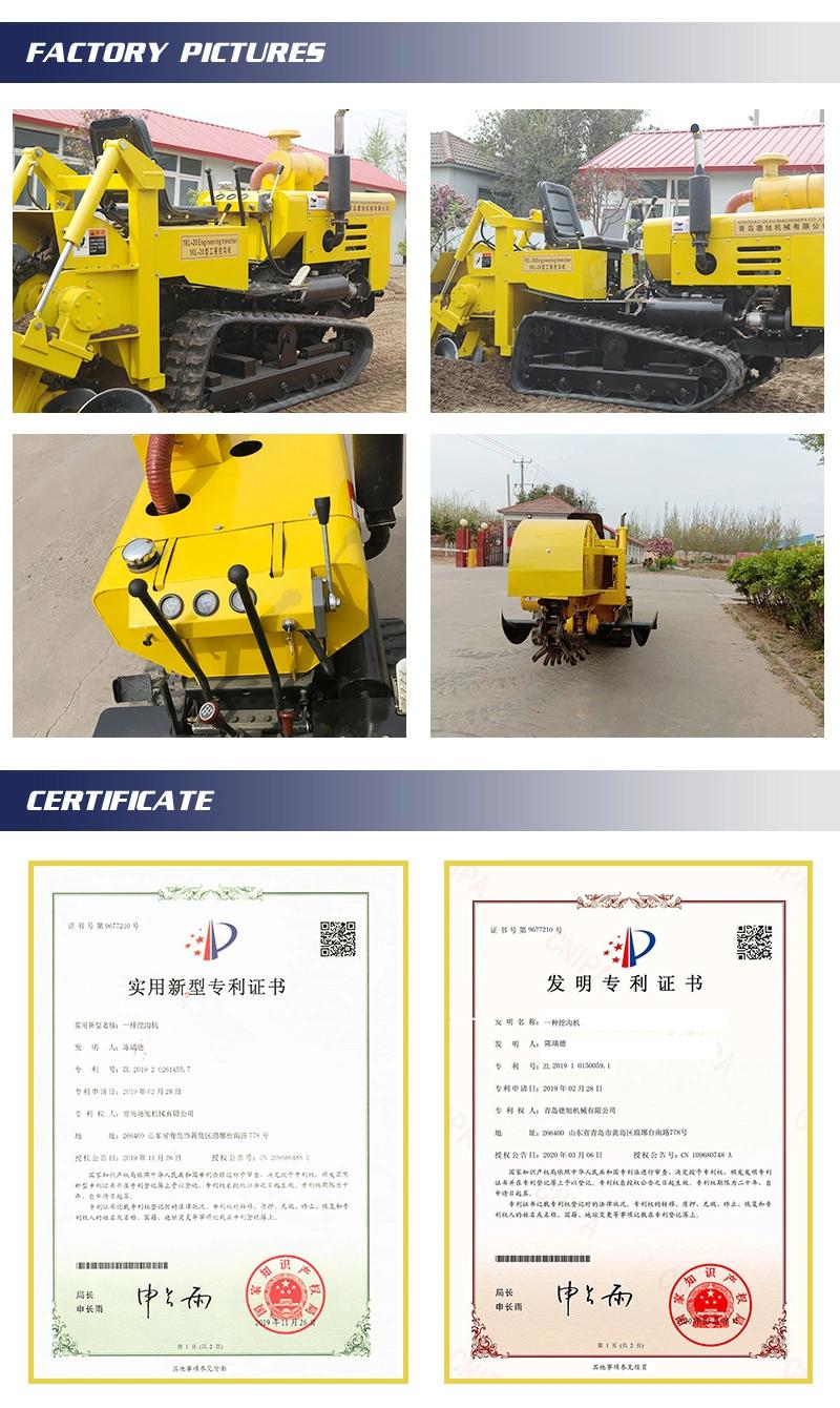 Self-Propelled Orchard Trenching Machine Small Pipe Trencher Price