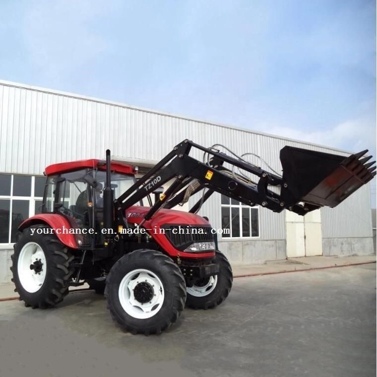 Africa Hot Selling Tz10d 70-100HP Wheel Tractor Quick Hitch Type Front End Loader with 1.7-2.2m Width Standard Bucket