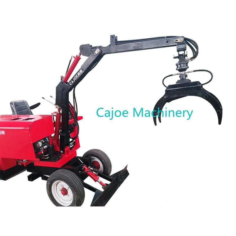 0.8 Ton and 1 Ton Hydraulic Crawler Small Digger Mini Excavator with 360 Degree Rotary Wood Grab Self-Propelled Backhoe
