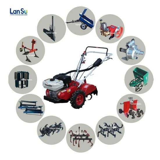 Agriculture Gasoline Machine 7HP Small Rotary Weeding Cultivator 4WD Gearbox Mini Power ...