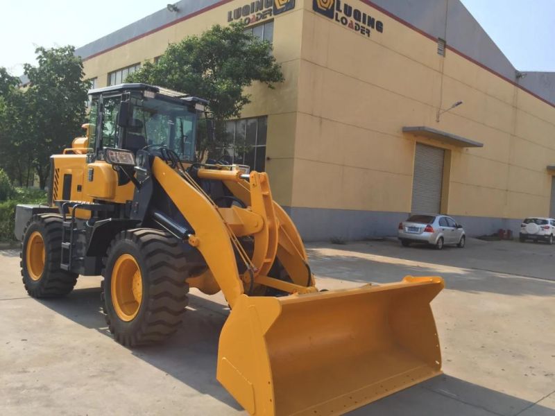 China Lq928 2.8ton Front End Wheel Loader with Standard Bucket with Grain Bucket with Wood Grabber