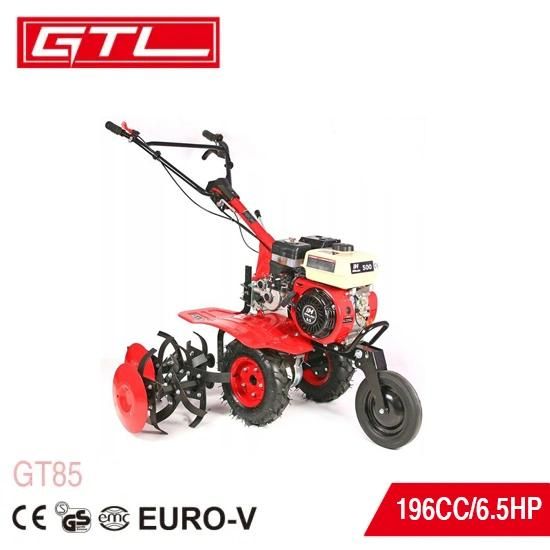 6.5HP Agricultural Equipment Gasoline Power Tiller Garden Rotavator Gasoline Cultivator Tiller (GT85)