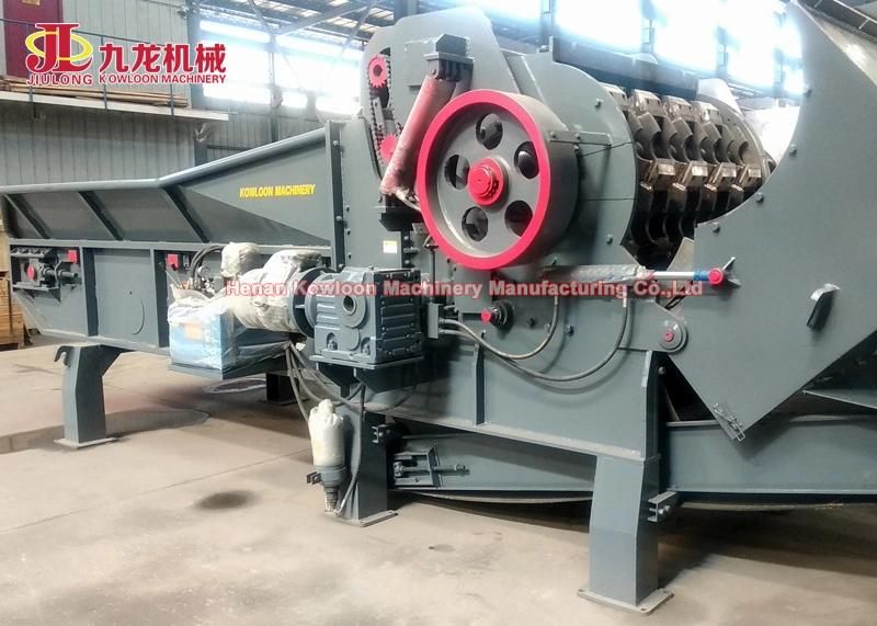 Nailed Steel Mixed Ferrous Construction Wasted Wooden Pallet Recycle Crusher Wood Crushing Machine