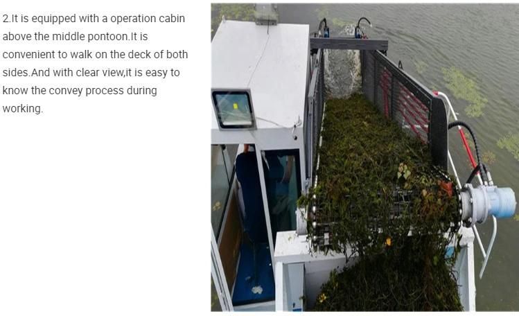 Waterways Cleaning Boat Algae Harvester Vessel for Removal of Water Weed