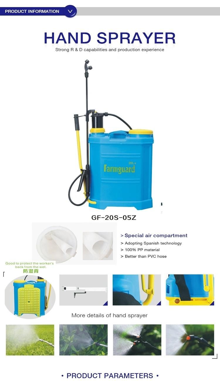 Taizhou Guangfeng 20L Chemical Hand Manual Operated Backpack Knapsack Sprayer GF-20s-05z