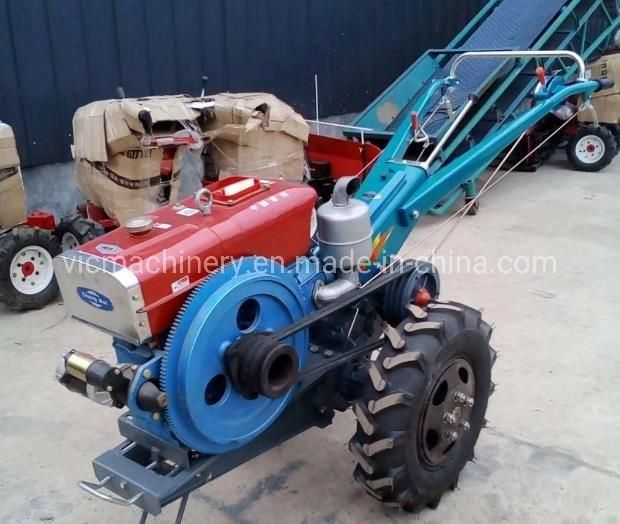Field tractor with rotary tiller