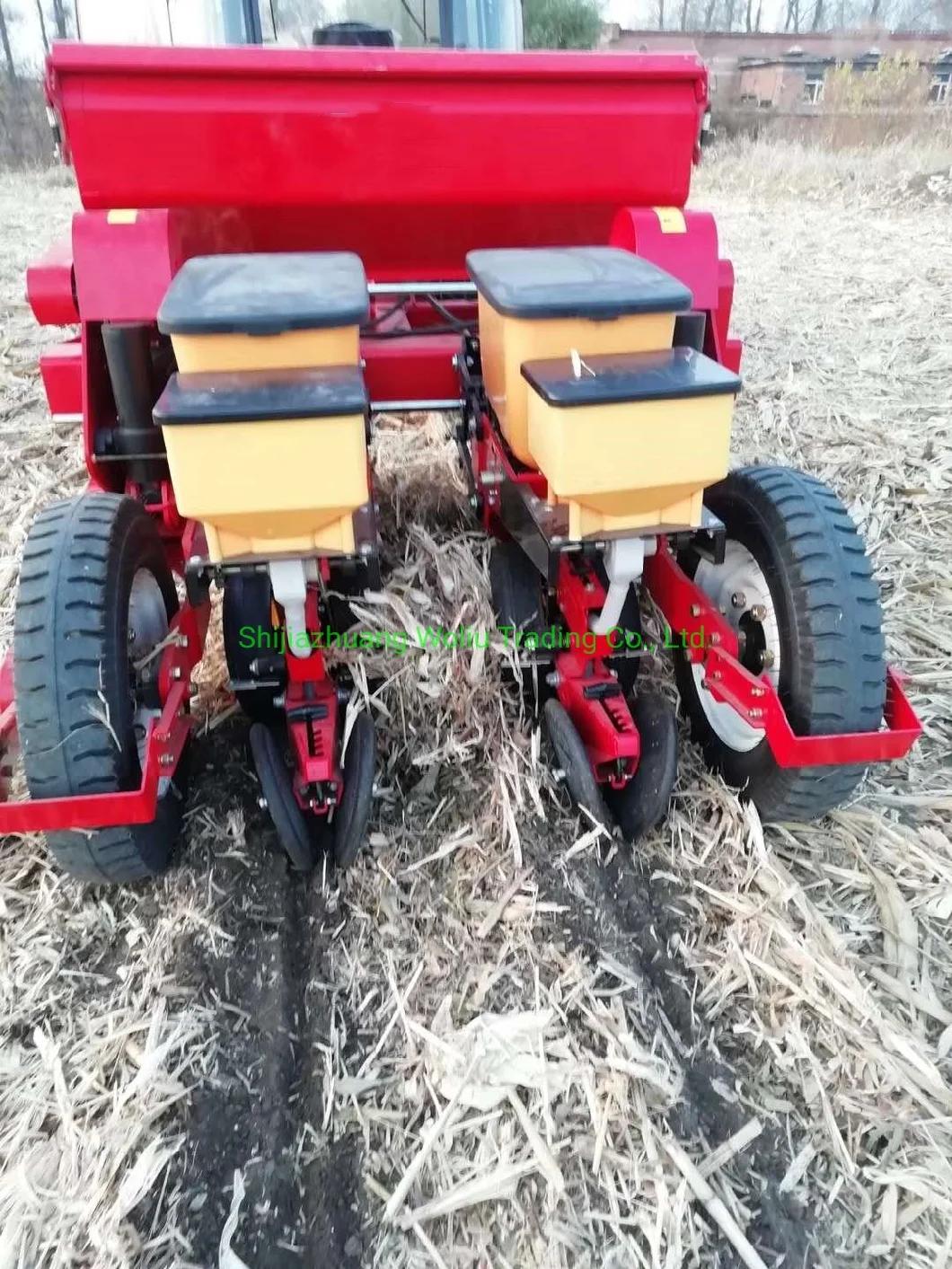 2 Rows Trailed Type No-Tillage Corn, Soy, Beans Sunflower Planting Machine with Fertilizer, Farm Machine