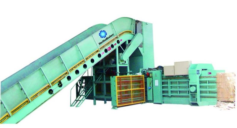 High Capacity Automatic Hydraulic Press Baler Machine for Waste Papers/OCC/Cartons/kraft Paper with Conveyor (HFA20-25)