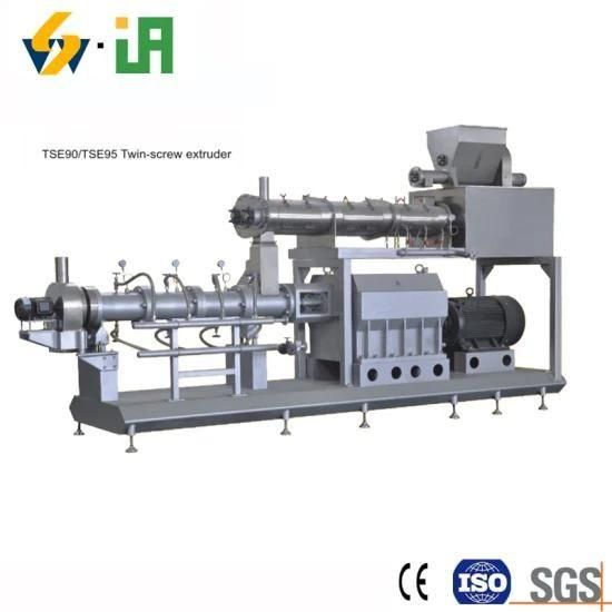 Double Twin Screw Extruded Fish Feed Pelleting Machine Extruder Pelleter