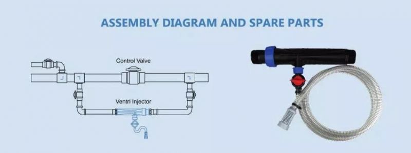 Sprinkler Irrigation System Plastic Mini Venturi Injector Fertilizer