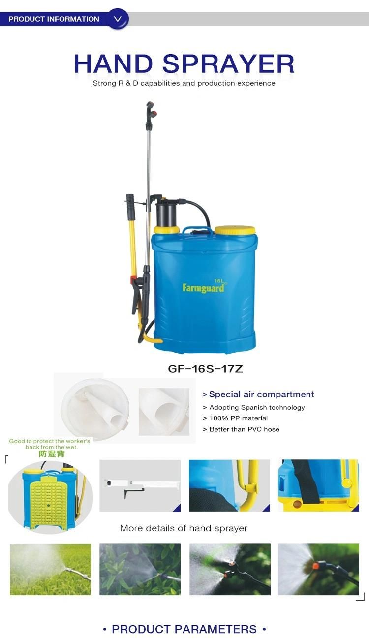 16liter Bangladesh Commercial Lawn Back Pack Pest Control Hand Sprayers GF-16s-17z