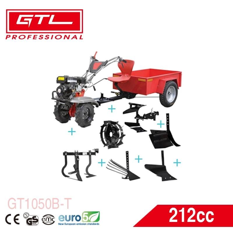 7.5HP 4 Stroke 212cc Agricultural Gasoline / Petrol Power Tillers Garden Rotavator Gasoline / Petrol Rotary Cultivator Tiller (GT1050B-T)