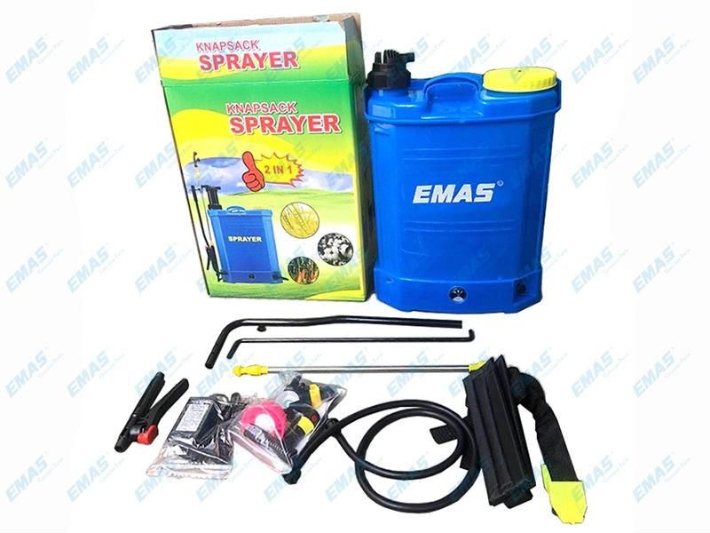 Emas 2 in 1 Type Knapsack Manual and Battery Sprayer Angricutral Sprayer in 16L