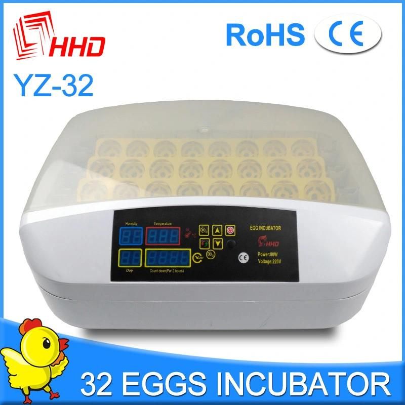Hhd Clean Chicken Egg Incubator Ce Approved for Sale (YZ-32)