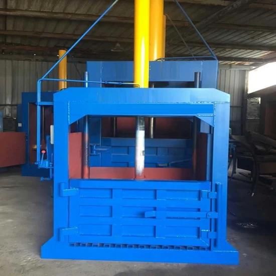 Double Chamber Vertical Clothing Baler for Used Clothing Textile Recycling Machinery ...