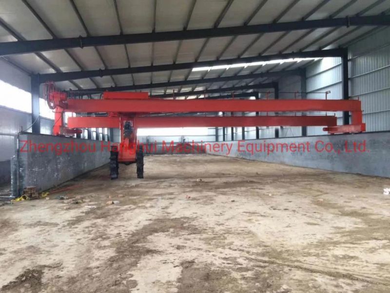 Windrow Compost Turner for Organic Fertilizer with Hydraulic Lifting Crawler Driven Liquid Tank and Sprayer Air Conditioner