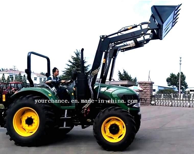 Hot Selling Agricultural Machinery Tz10d Ce Approved 70-100HP Wheel Farm Tractor Quick Hitched Type Front End Loader Made in China