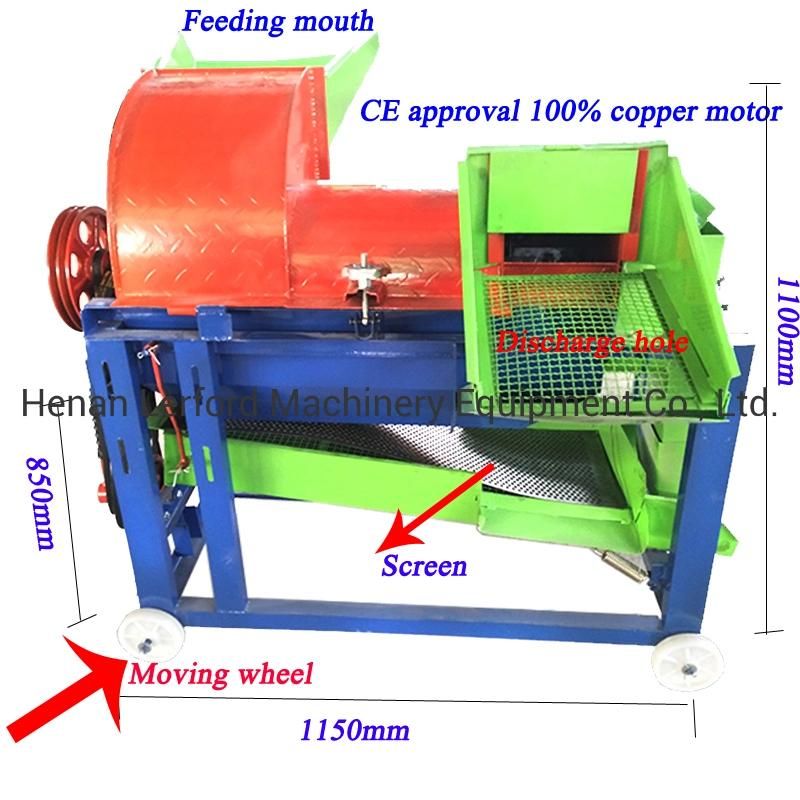 Electric Millet Thresher Rice Dry Bean Sorguhum Threshing Machine