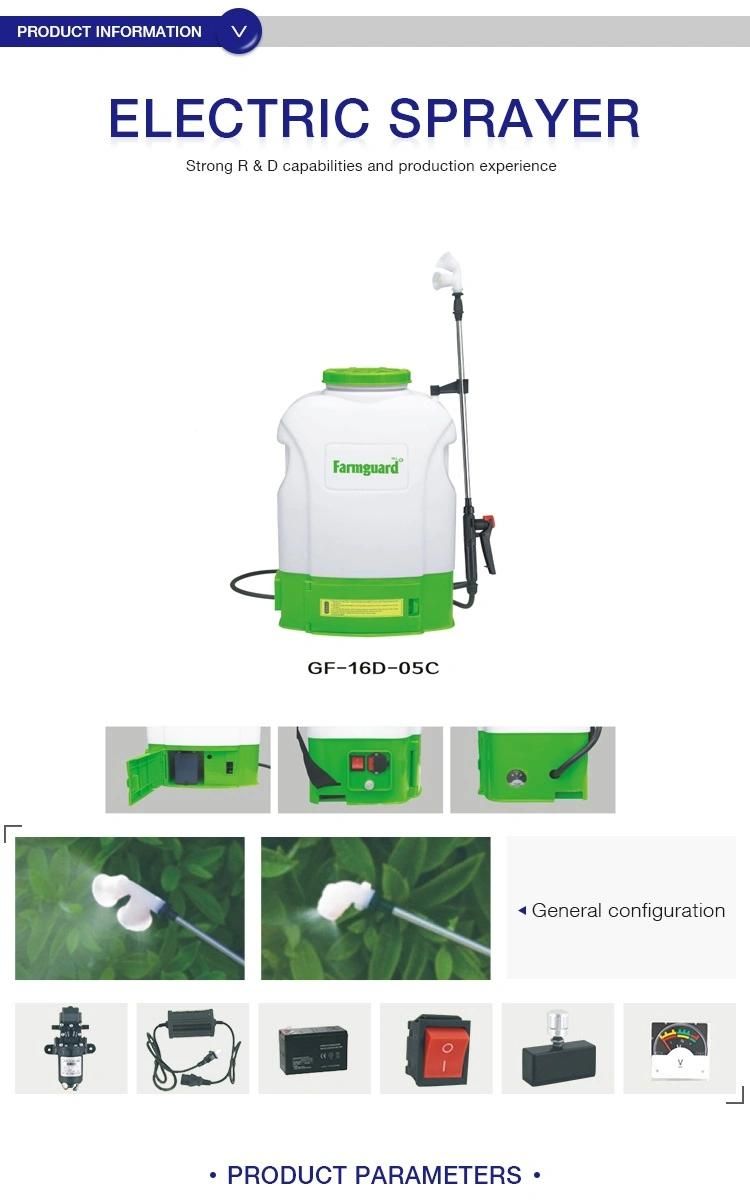 16L Ce Approved Electric/Battery Agricultural Knapsack/Backpack Sprayer (GF-16D-05C)