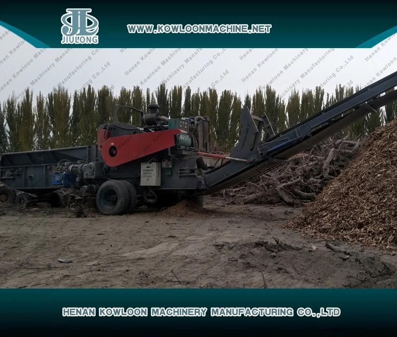 Nailed Wood Pallet Crusher Chipper Shredder Wood Recycle Machine