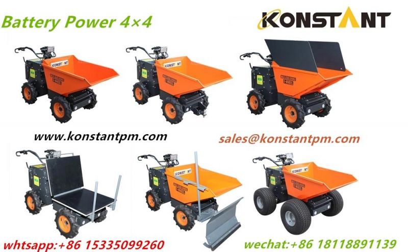 4WD Electric Dumper with Snow Plough