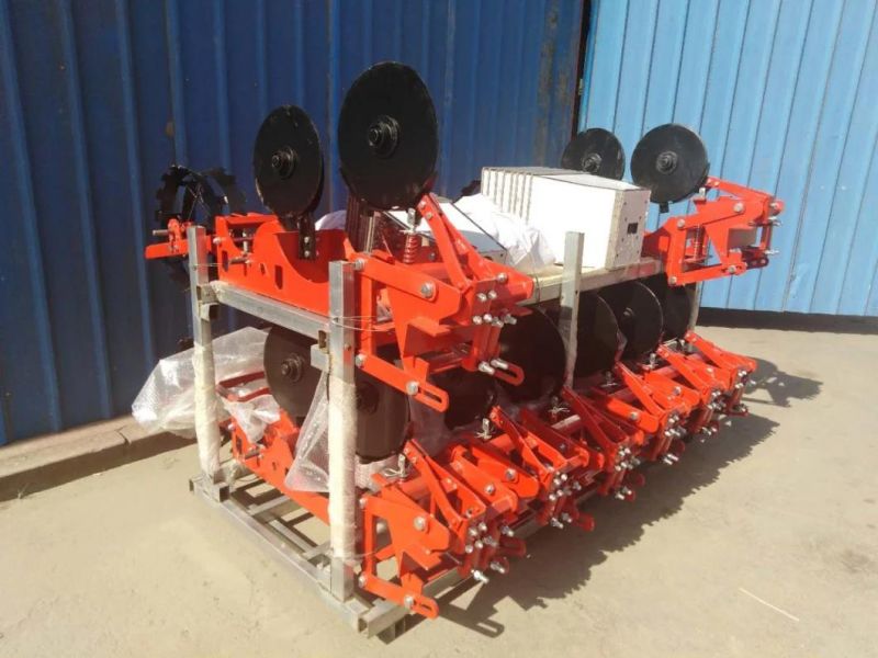 High Efficiency of 6 Rows Corn, Maize, Beans, Soya, Soybean Double Disc Precise Seeder with Fertilizer, Farm Seeder, Agricultural Machine